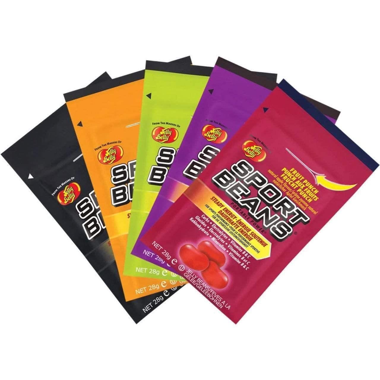 Sport Beans, Fruit Punch Flavor, 1 Ounce Resealable Bag -Energizing Jelly Beans with Electrolytes, Vitamins, and Natural Fruit Flavors - Kosher Jelly Belly Jelly Beans to Fuel Intense Exercise