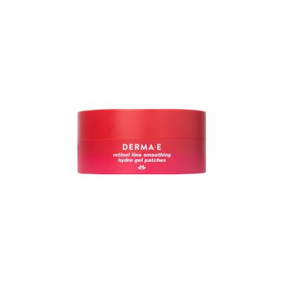 Derma E Retinol Bakuchiol Under Eye Patches (30 Pairs) Non-Irritating, Line Smoothing Hydro Gel Eye Patches with Rose Water Real Hibiscus Petals, Helps Reduce Fine Lines, Crow&#39;s Feet, 60ct