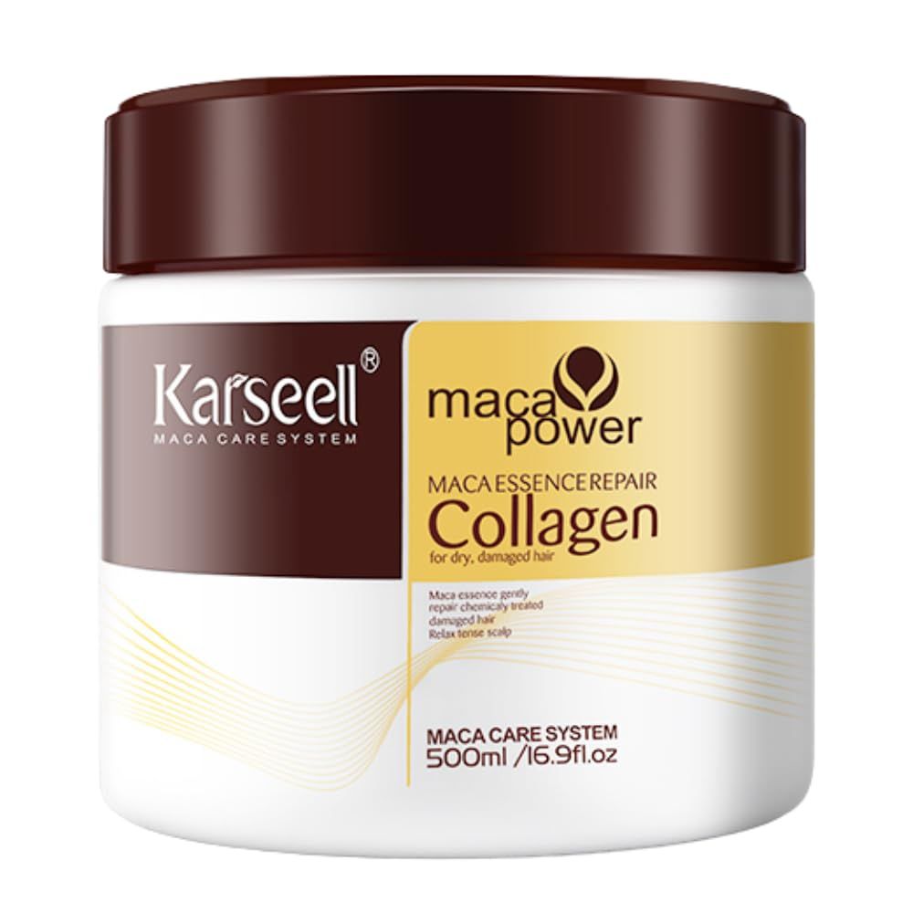 Karseell Collagen Hair Treatment Deep Repair Conditioning Argan Oil Collagen Hair Mask Essence for Hair All Hair Types 16.90 oz
