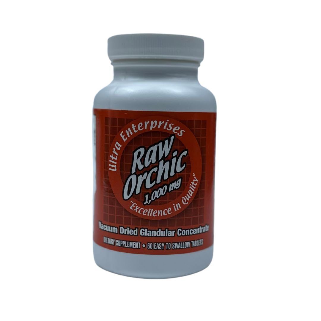 ULTRA ENTERPRISES ULTRA UE THE GLANDULAR PEOPLE Raw Orchic Tablets, 1000 Mg, 60 Count