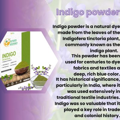Herbs Botanica Indigo Powder For Hair - Indigofera Tinctoria (100 Natural Organically Henna Grown) 150 Grams 5.3 Oz Natural Black Hair Dye, Natural Henna Herbs and Corps
