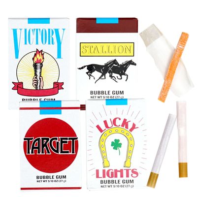 Bubble Gum Cigarettes (4 Pack), Gum Cigarettes, Candy Cigarettes, The Hampton Popcorn Candy Company