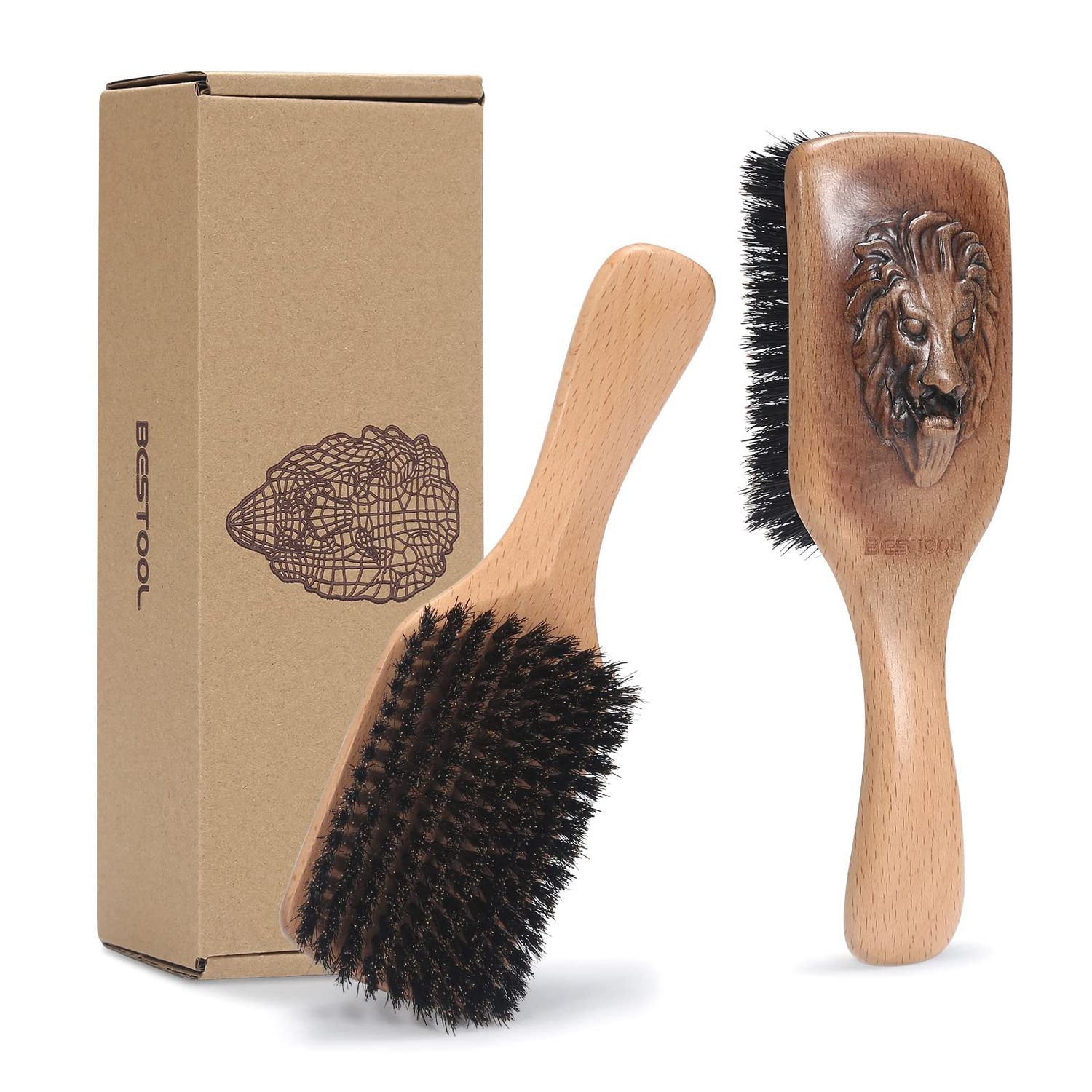 BESTOOL 100 Pure Boar Bristle Hair Brush - Premium Design for Fine to Medium Hair, Enhancing Texture and Vibrancy