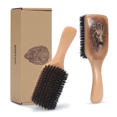 BESTOOL 100 Pure Boar Bristle Hair Brush - Premium Design for Fine to Medium Hair, Enhancing Texture and Vibrancy