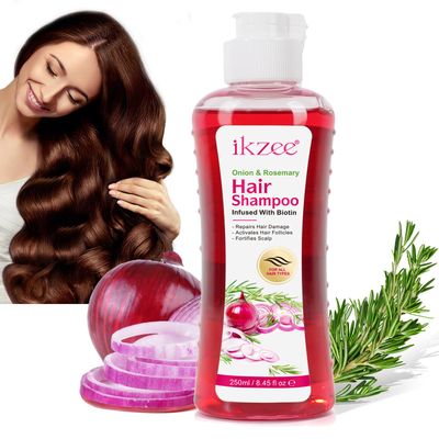Onion Biotin Rosemary Shampoo for Thinning Hair Hair Loss - Volumizing Shampoo Improve Hair Shine Smoothness - Rosemary Oil Natural Repair for Women Boost Shine Scalp Health (8.45fl oz)
