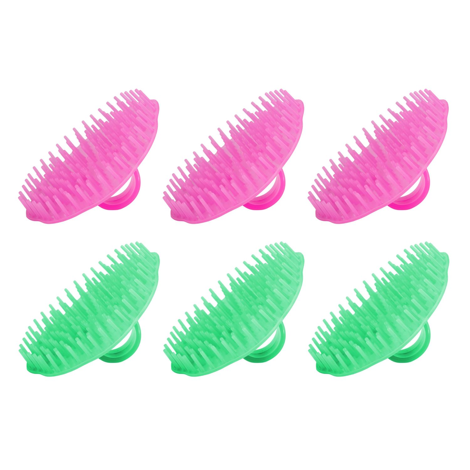 OFXDD Scalp Massager Scrubber - Plastic Scalp Massager Hair Growth Flower-Shaped - Shampoo Brush for Women Men, Pets - Hand Hair Scrubber for Shower Dandruff, 6 Pcs