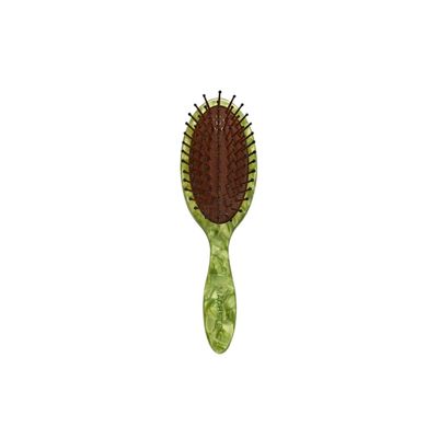 MACHETE Petite Travel Detangling Hairbrush for Women Men - Brush for Natural, Straight, Curly, Wet or Dry Hair and for All Hair Types - Hairbrush for Kids Adults, 1pk (Pistachio)