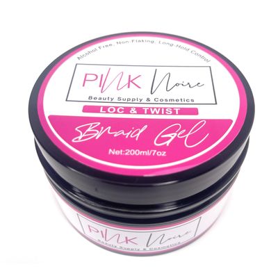Pink Noire Braiding Gel Braid Gel Extreme Hold for Locs, Twists and Braid 7 fl oz