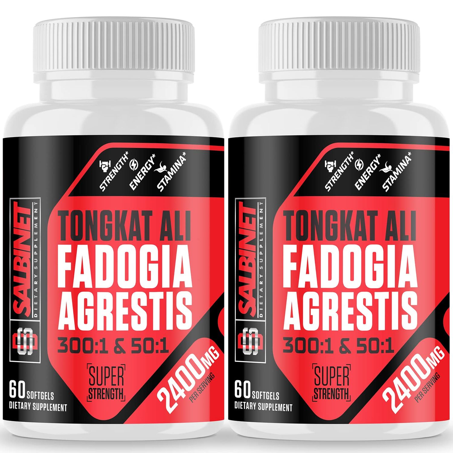 2400mg Fadogia Agrestis Tongkat Ali Supplements - Third Party Tested - 1400mg Fadogia Agrestis 1000mg Tongkat Ali, Maximum Strength, Muscle Mass Athletic Performance, 2 Packs