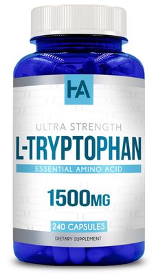 High Strength L Tryptophan Capsules L Tryptophan Supplement for Sleep and Relaxation with 1500mg per Serving Vegan Non-GMO Soy and Gluten Free Made in US cGMP Labs (80 Servings)