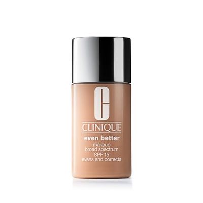 Clinique Even Better Makeup Medium Coverage Foundation Broad Spectrum SPF 15 Evens Skin Tone Reduces Dark Spots, Cream Chamois, 1 Fl Oz