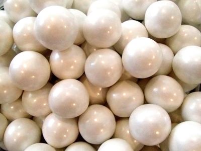 Bayside Candy 1&quot; Large Gumballs - Colored Gumball Collection - Gumball Machine - Shimmer and Solid Colors (Shimmer WhitePearl White Gumballs 1&quot; Large, 1LB)