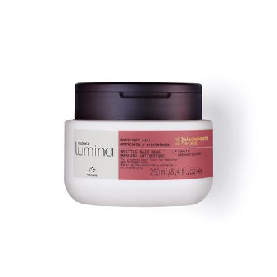 natura Lumina Anti-Hair Fall Brittle Hair Mask - Intense Hair Loss Reduction - Combats Hair Thinning - Accelerate Hair Growth - Densifies Hair - Vegan Cruelty-Free Hair Care - 250ml