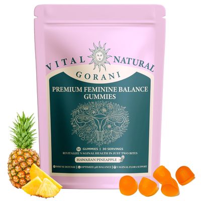 Gorani Feminine Balance Gummies - Probiotic Support for Womens Intimate Health, Premium Balance Gummies, pH Balance Immune Boost - Vegan Low Sugar