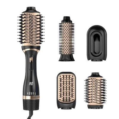 Nycoba Hair Dryer Brush, Multifunctional Hot Air Brush with Adjustable Heat Settings for Different Hair Types, Negative Ion Technology Quick Drying