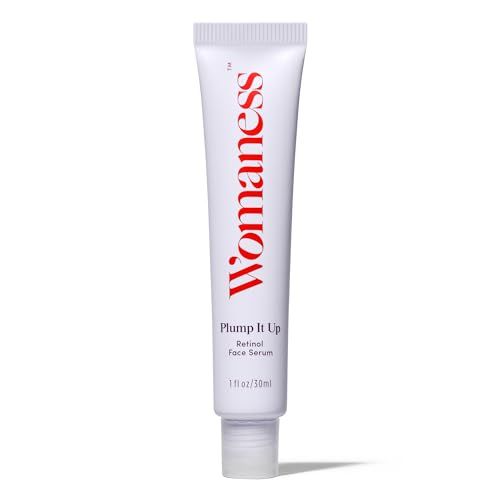 Womaness Plump It Up Retinol Serum - Roll-On Hydrating Face Serum for Women wHyaluronic Acid Collagen Boosting Retinol - Anti Aging for Fine Lines, Wrinkles Smoothing Ceramide NG Skin Care 30ml