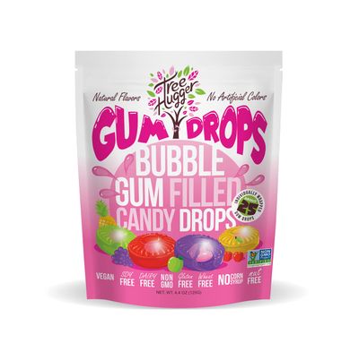 Tree Hugger Bubble Gum Filled Candy Drops, 1 Count (Pack of 12), 4.4 ounces