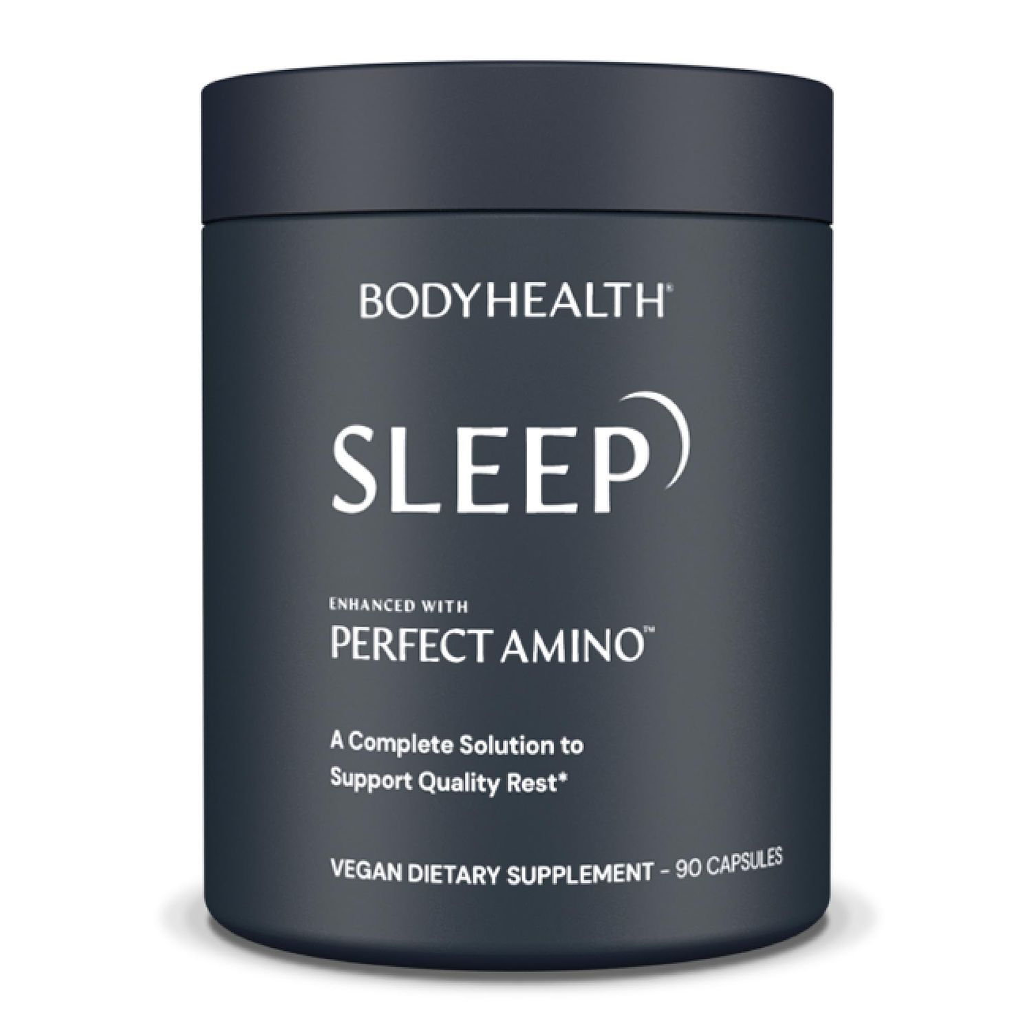 BodyHealth Sleep, Sleep Aid and Supplement for Adults with 3 mg Melatonin, Non-Habit Forming Pills Enhanced with PerfectAmino - 90 Capsules
