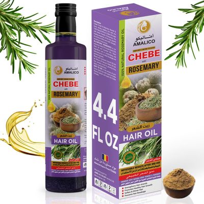 AMALICO Rosemary Oil with African Chebe Powder - Hair Growth Formula 4.4 FL OZ Ready-to-Use