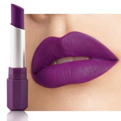 Purple Mauve Matte Metallic Lipstick for Women - Crayon Lips Face Paint Stick, Dark Purple Lip Stain Long Lasting Waterproof, Easy to Apply, Full-Coverage Lip Gloss, Halloween Birthday Party Makeup