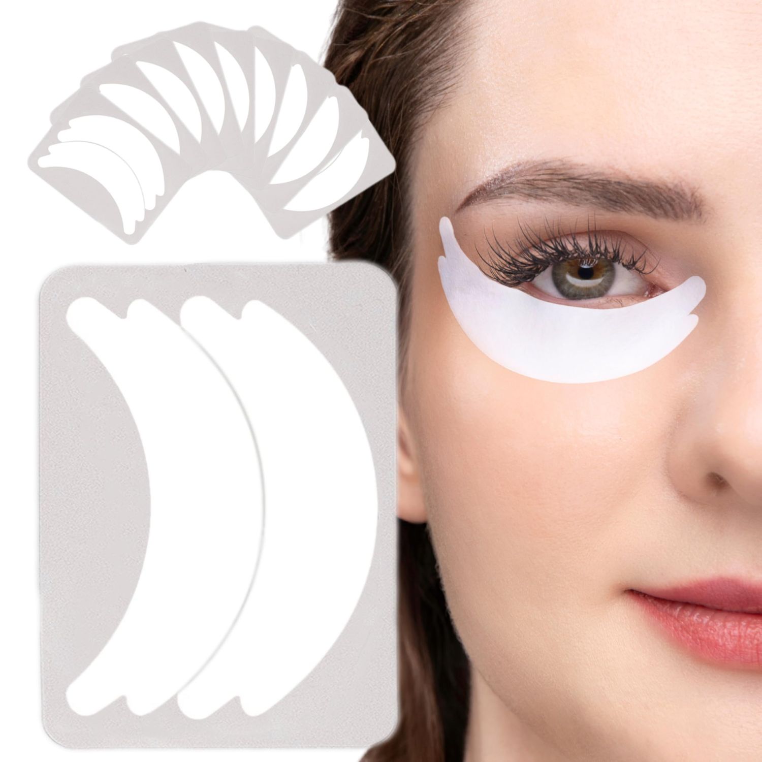 Curacoro Biogel Eye Pads for Lash Extensions, Soft Sticky Under Eye Patches for Sensitive Skin, Eyelash Perm Lamination, Lash Extension Remover Supplies (10 Pairs)