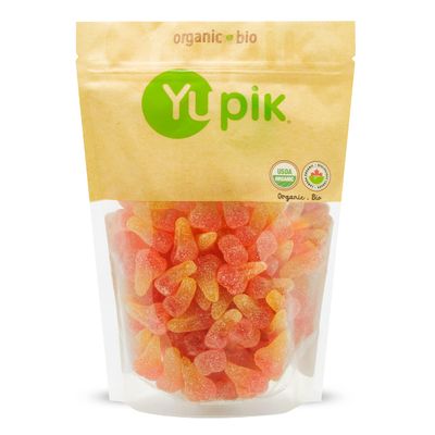 Yupik Organic Gummy Cherries, Gelatin-Free, 1 lb (16 oz), Non-GMO, Sugary Coating, Natural Cherry Flavor, Natural Colors, Soft Chewy Gummies, Delicious Snack, Ideal for Gifting Holidays