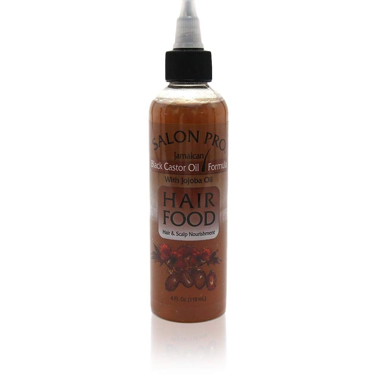 Salon Pro Black Castor Oil Formula with Jojoba Oil Hair Food 4 Oz,Pack of 2