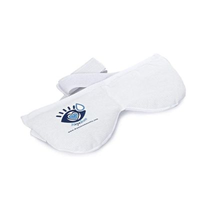 Heyedrate Heated Eye Mask - Soothing Warm Cold Compress for Temporary Relief of Irritated Eyes, Dryness, Crusty Eyelids, Eyelid Bumps - Reusable, White, Silica Bead, Therapy Mask