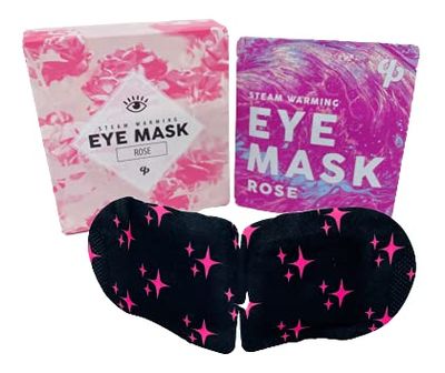 QualProd ROSE SCENTED AROMATHERAPY SELF WARMING HEATED EYE MASKS FOR MIGRAINES, STRESS RELIEF, DARK CIRCLES, STRESS TENSION, INFLAMMATION FROM ALLERGIES. 5 PACK