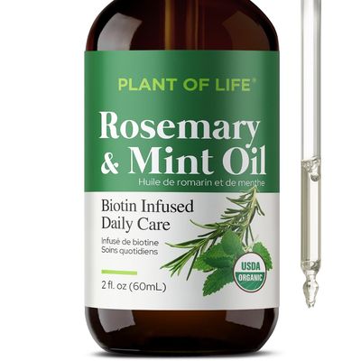 Plant of Life Rosemary Mint Oil Multi Hair Strengthening Complex Scalp Nourish Treatment Essential Oils (2oz 60ml)
