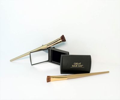 Joan Rivers Great Hair Day Root Touch Up Powder Duo - Fill-in Powder for Thicker, Fuller Looking Hair (Dark Brunette)