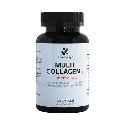 Multi Collagen Complex - 120 Capsules for Men and Women with Type I, II, III, V, X - Hydrolyzed Collagen Peptides, Turmeric Extract Ginger Extract Hyaluronic Acid for Bone and Joint Support Hair Skin