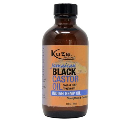 Kuza Jamaican Black Castor Oil Skin Hair Treatment - Indian Hemp OIl, 4 fl oz