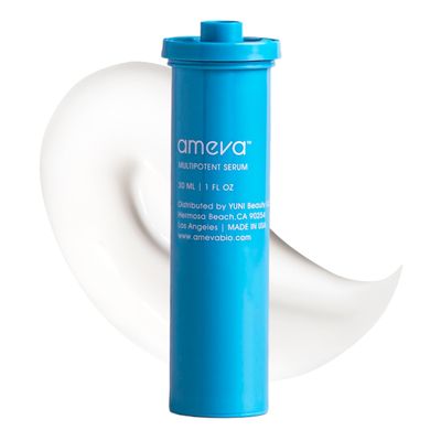 AMEVA Mevalonic Acid Multipotent Serum: Plant-Based, Vegan, Boosts Collagen, Hyaluronic Acid, For Sensitive Skin, Anti-Aging, Velvety Soft, Enhances Radiance (Serum Refill)