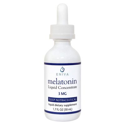 Eniva Health Melatonin Drops 3 MG Max Strength Sleep Aid Liquid Drops, Fast Acting Natural Sleep Support, Wake Rested, Fall Asleep Faster, Vegan, Gluten Free, NonGMO, Natural Flavor - 50 Servings