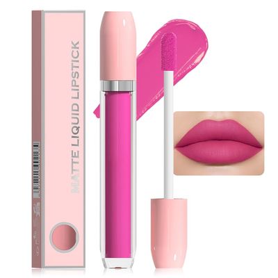 BINGBRUSH Super Matte Longwear No-Budge Stay On Smudge Proof Liquid Lipstick Long Lasting Makeup for Women,Highly Pigmented Color and Instant Shine, Cheeky, Soft Matte Lip Cream Lightweight Lipgloss