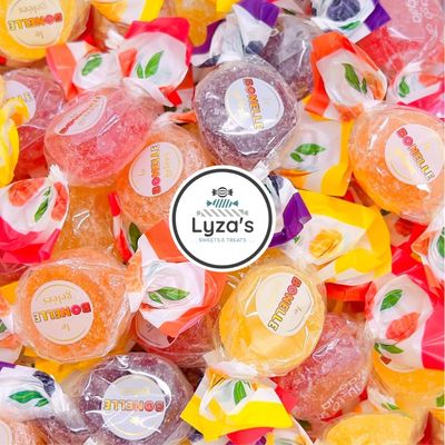 Bonelle Jelly Candy - Gluten Free Vegan - Individually Wrapped - Bulk 2.2 LB Gift Bags By Lyza&#39;s Sweets Treats (Assorted Fruit)