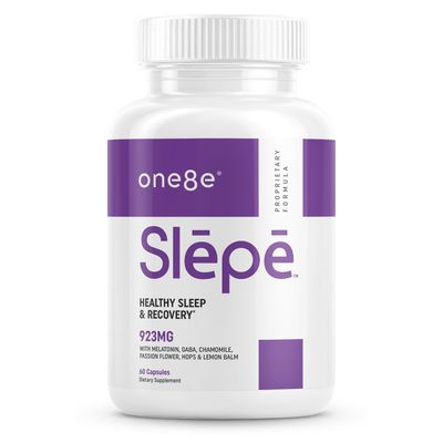 ONE8E Slp Sleep Aid Supplement with Melatonin, GABA, Chamomile Flowers, Passion Flower, Hops, Lemon Balm - Natural Sleep Supplement for Adults for Restful Sleeping