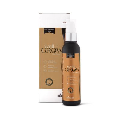 WellGrow Hair Growth Serum (60ml 2.02 oz) Nourishes Scalp, Reduces Hair Fall Boosts Hair Thickness Unisex Formula for Stronger Fuller Healthier Hair