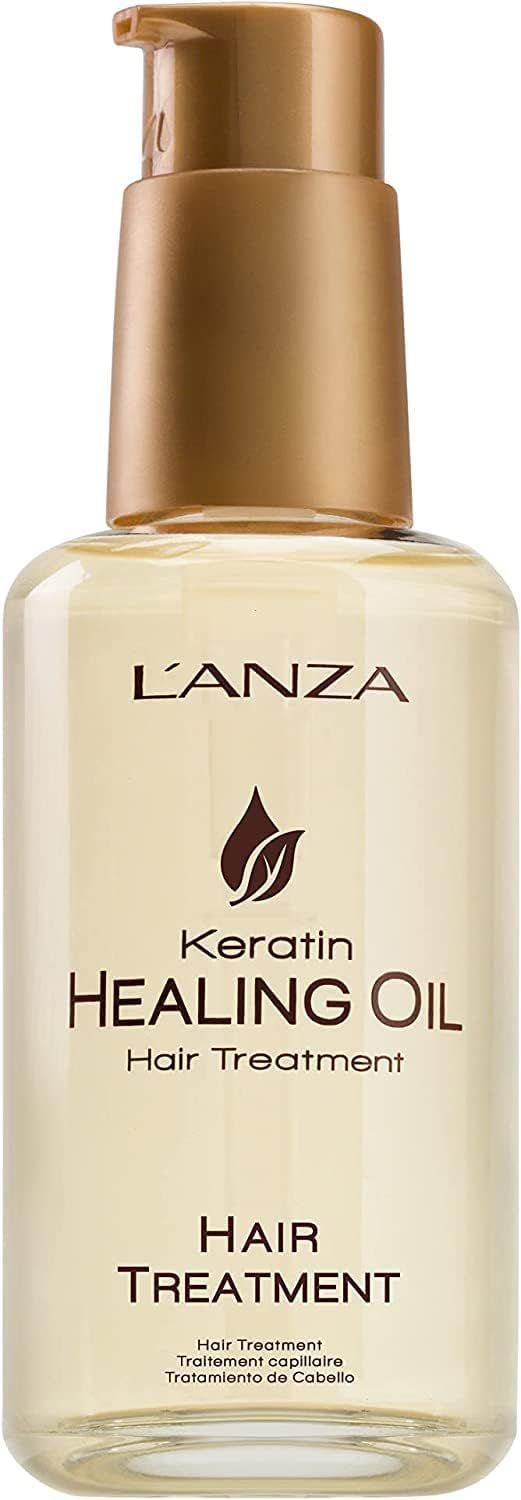 L&#39;ANZA Keratin Healing Oil Hair Treatment, Hair Oil Revives Nourishes Dry Damaged Hair Scalp, Sulfate Free with Phyto IV Complex, Cruelty Free Volumizing Hair Care with UV Protection (6.2 Fl Oz)