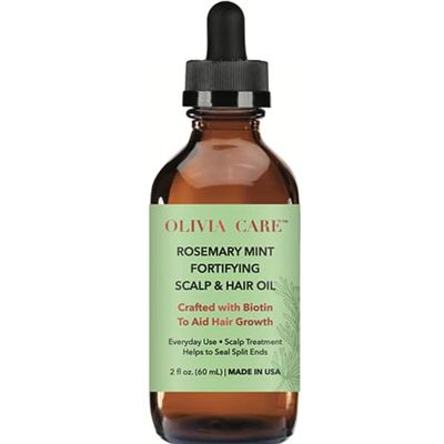 OLIVIA CARE Rosemary Oil for Hair Growth - Rosemary Oil Mint Oil with Biotin, Fortifying Scalp and Hair Treatment to Aid Hair Growth, Made in USA.