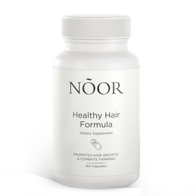 NOOR HAIR Healthy Hair Formula, Hair Growth Supplement Supporting Thick Hair and Fast Hair Regrowth. Vitamin C, B6, Zinc, Propietary Non-GMO Gluten Free Womens Hair Loss Vitamins - 30 Day Supply
