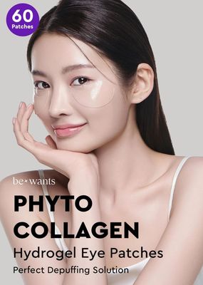 Bewants under eye patches for puffy eyes, Korean under eye mask with vegan collagen and 71.9 bamboo water, patches for dark circles and Cooling, 60 pieces