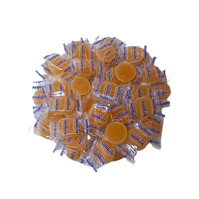 Sunkist Individually Wrapped Fruit Gem Soft Candy Only Orange Flavor -1lbs