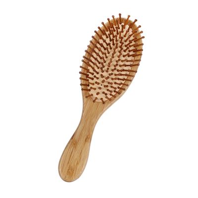 Vtrem Bamboo Hairbrush With Bristles Large Oval Natural Bamboo Paddle Brush And Comb Scalp Massage Anti Static Hair Brush Prevent Loss For All Hair Types