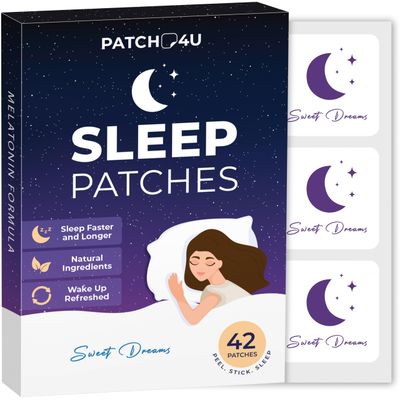 PATCH4U Sleep Patches for Adults Extra Strength Easy-to-Apply Sleep Patch with Melatonin Valerian Relax Wake Up Refreshed Long-Lasting Night Comfort for Men Women 42 Patches