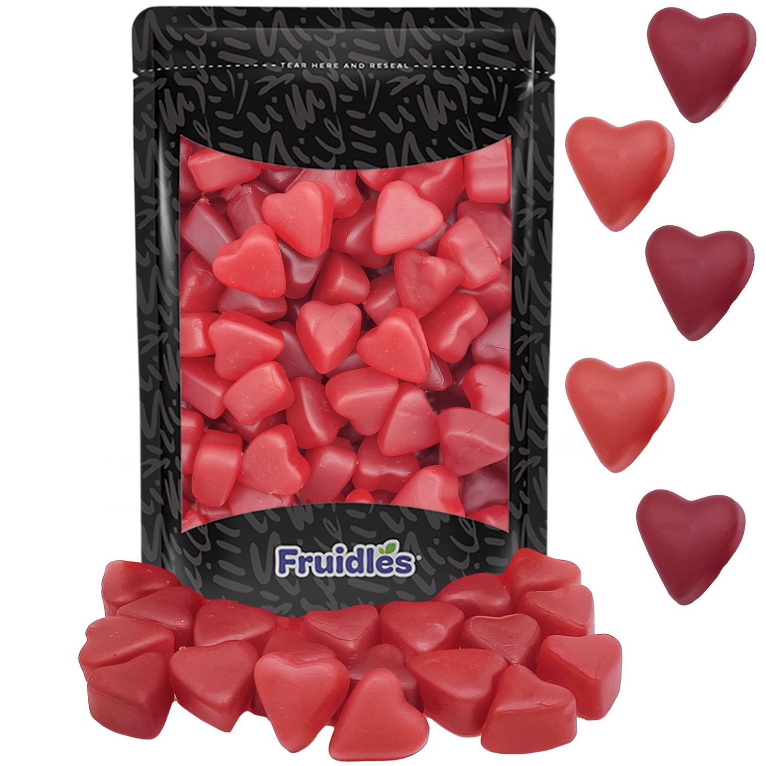 Fruidles Valentine&#39;s Cinnamon JuJu Hearts Jelly, Delicious Gummy Candy, Fun and Festive Holiday Gummi Snacking, Party Favor (5 Pounds (Bulk))
