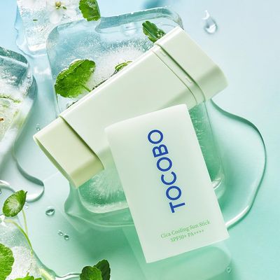 TOCOBO Cica Cooling Sun Stick SPF50 PA 1.69 fl. oz - Fermented Cica Complex, Cooling Sun Stick, Reduces Skin Temperature, Quick Soothing, Lightweight and Moisturizing Sun Stick