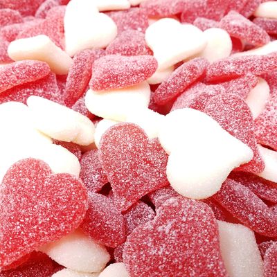 Candy Retailer Sour Sanded Gummi Valentine Hearts 2 Lb