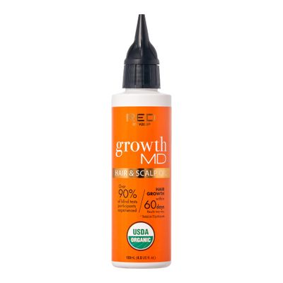Red by Kiss Growth MD Hair Scalp Oil, Nourishing, Strengthening, Thickening, Hydrating, 4.5 fl.oz., Made with 100 Natural Ingredients, USDA Certified Organic Oils, Non-GMO